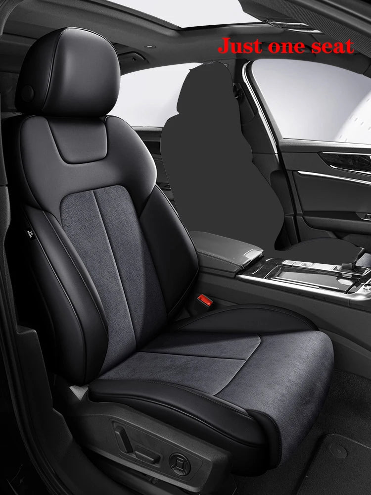 fundas de asiento de coche para Audi A5 Sportback, 2010-2015, 360 ° Surround, 100% Fit, gamuza + cuero, accesorios interiores para vehículos