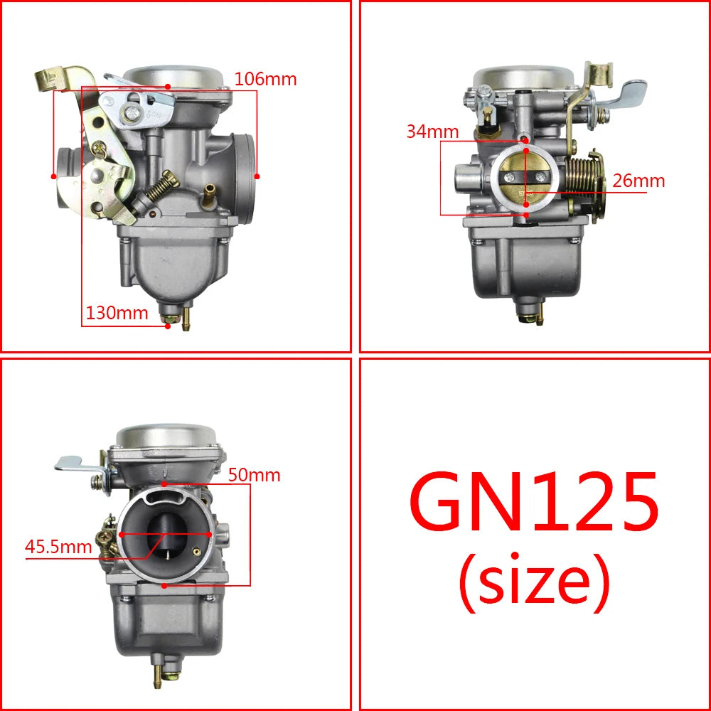 Para Suzuki GN125 GS125 GN125E EN125 Carb ATV Carburador GN 125 Carburatore EN125-2 94-01 motocicleta GS GN Intruder 125 Carburador