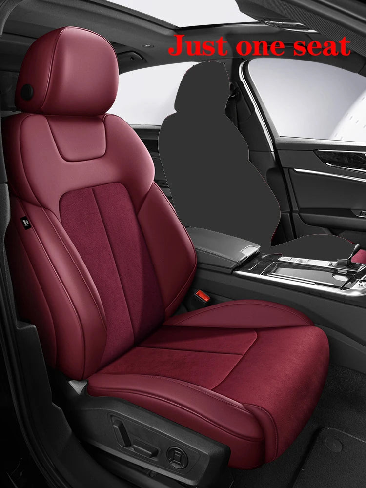 fundas de asiento de coche para Audi A5 Sportback, 2010-2015, 360 ° Surround, 100% Fit, gamuza + cuero, accesorios interiores para vehículos