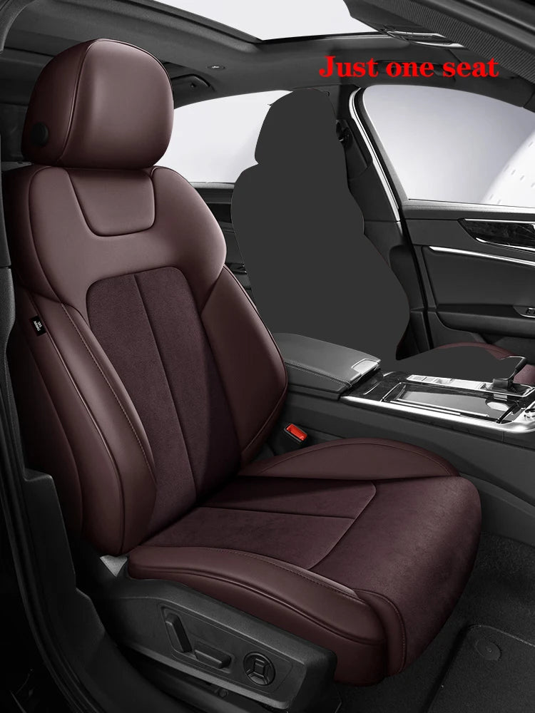 fundas de asiento de coche para Audi A5 Sportback, 2010-2015, 360 ° Surround, 100% Fit, gamuza + cuero, accesorios interiores para vehículos