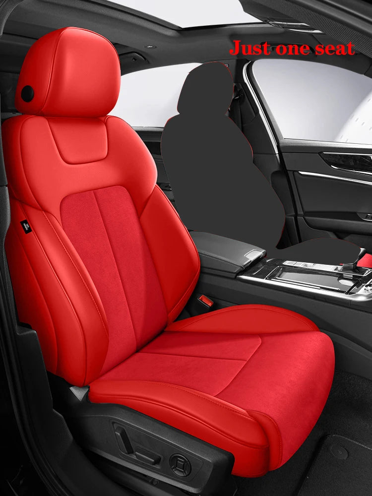 fundas de asiento de coche para Audi A5 Sportback, 2010-2015, 360 ° Surround, 100% Fit, gamuza + cuero, accesorios interiores para vehículos