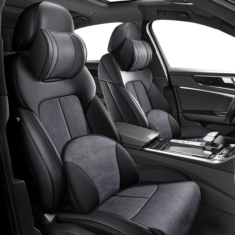 fundas de asiento de coche para Audi A5 Sportback, 2010-2015, 360 ° Surround, 100% Fit, gamuza + cuero, accesorios interiores para vehículos