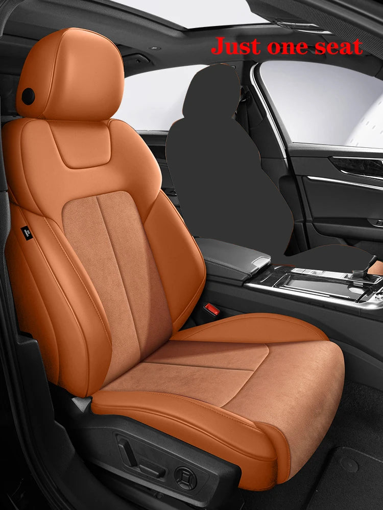 fundas de asiento de coche para Audi A5 Sportback, 2010-2015, 360 ° Surround, 100% Fit, gamuza + cuero, accesorios interiores para vehículos